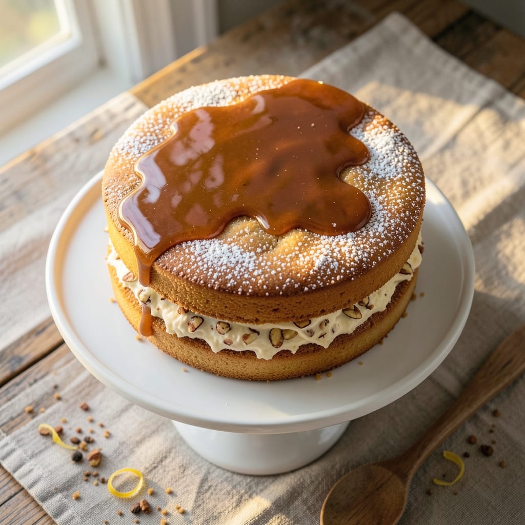 Amaretto Cream Cake Recipe: Nutty Liqueur Swirls and Velvety Layers