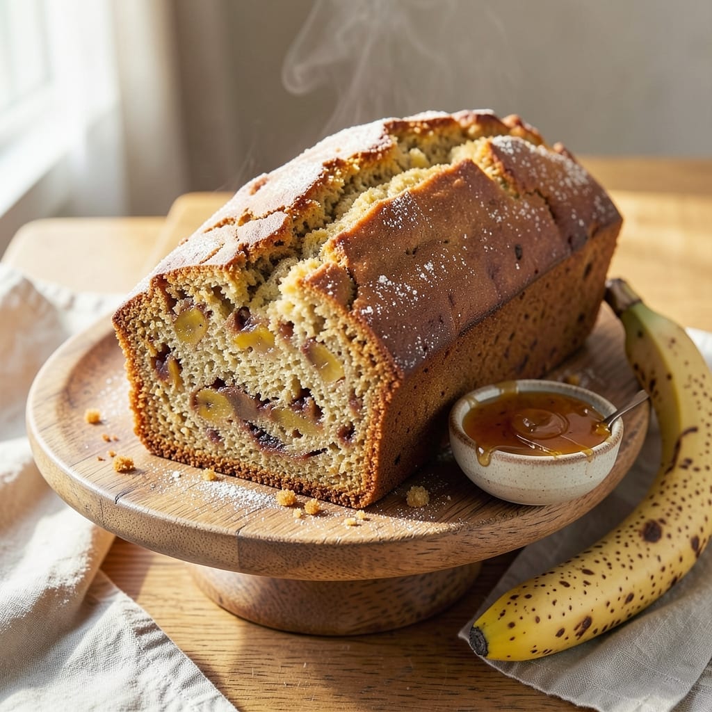 Banana Loaf Cake Recipe UK: Spiced Rum Swirl and Buttery Streusel Crown