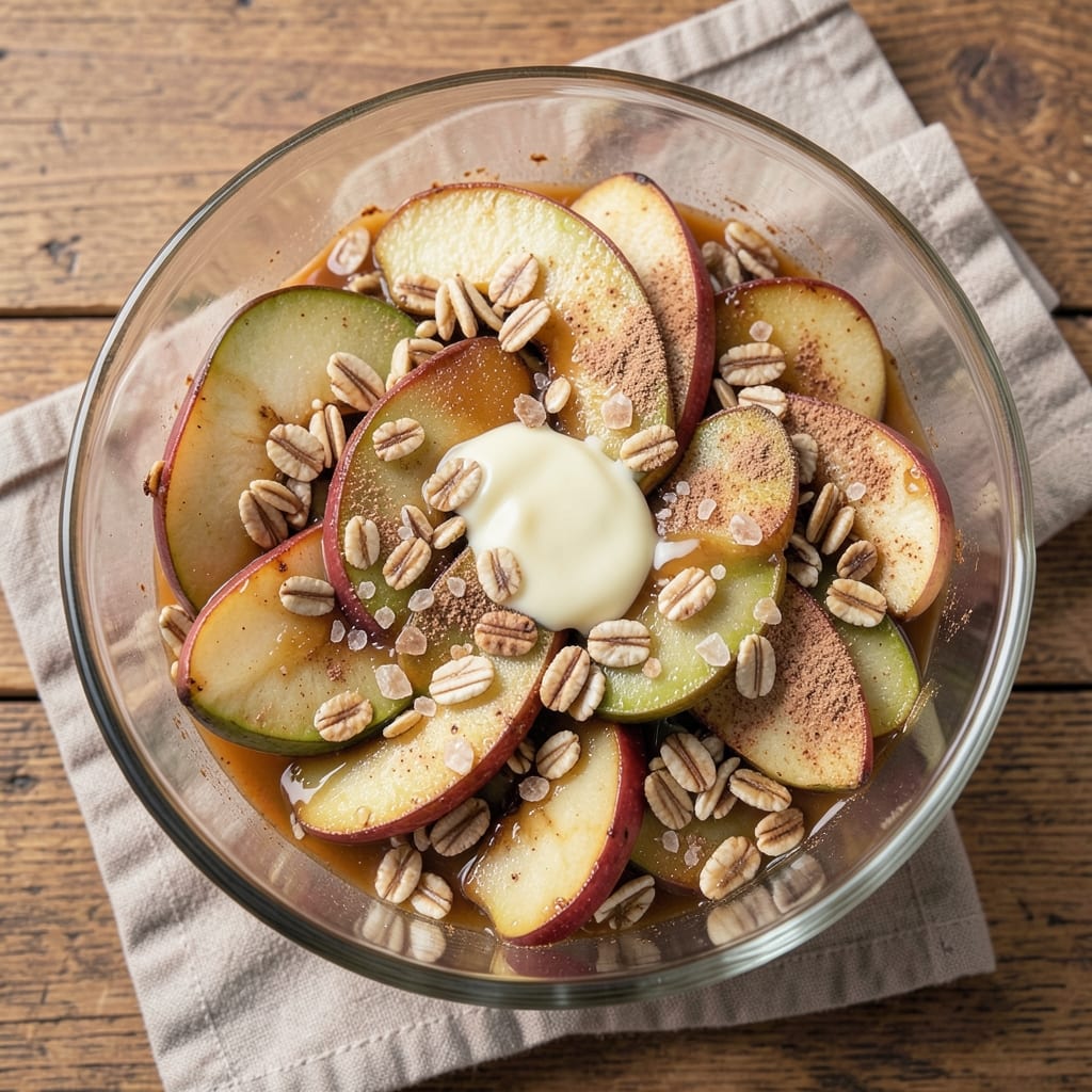 Apple Cheesecake Topping Recipe: Caramelized Apple Streusel with Nutty Crunch