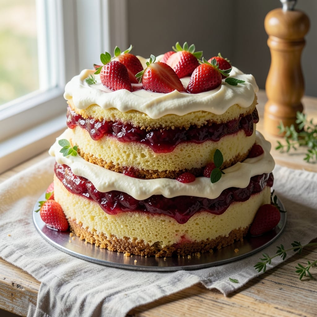 Amazing Strawberry Cake Recipe: Bursting Fruit Layers With Buttery Vanilla Frosting