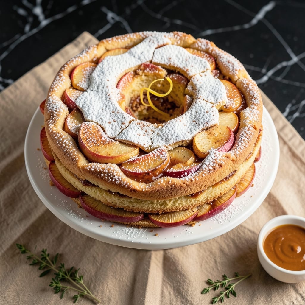 Apple Ring Cake Recipe: Spiced Fruit Layers Cradled in Buttery Streusel Crown