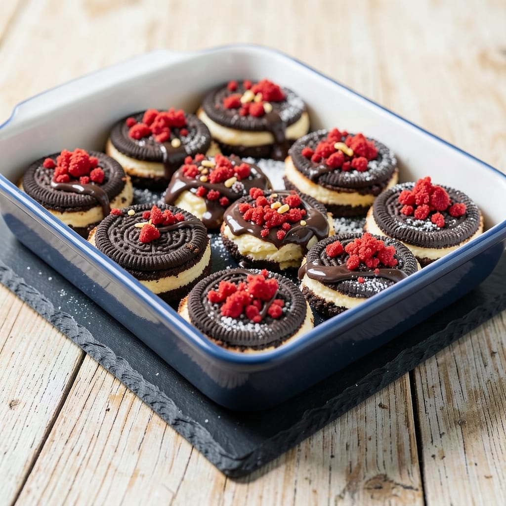 Baked Mini Oreo Cheesecake Recipe: Crunchy Cookie Crust With Creamy Filling
