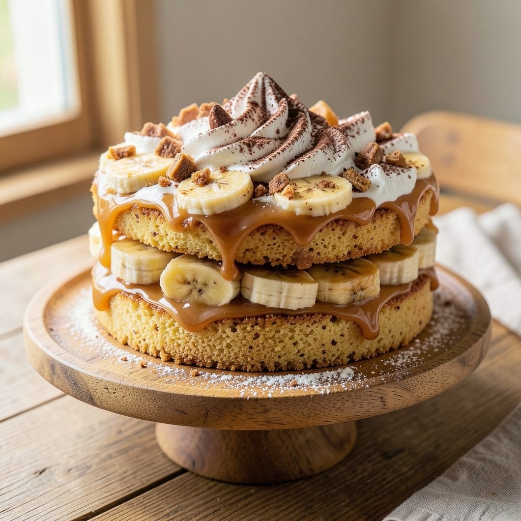 Banana Banoffee Cake Recipe: Boozy Caramel Swirls With Crunchy Topping