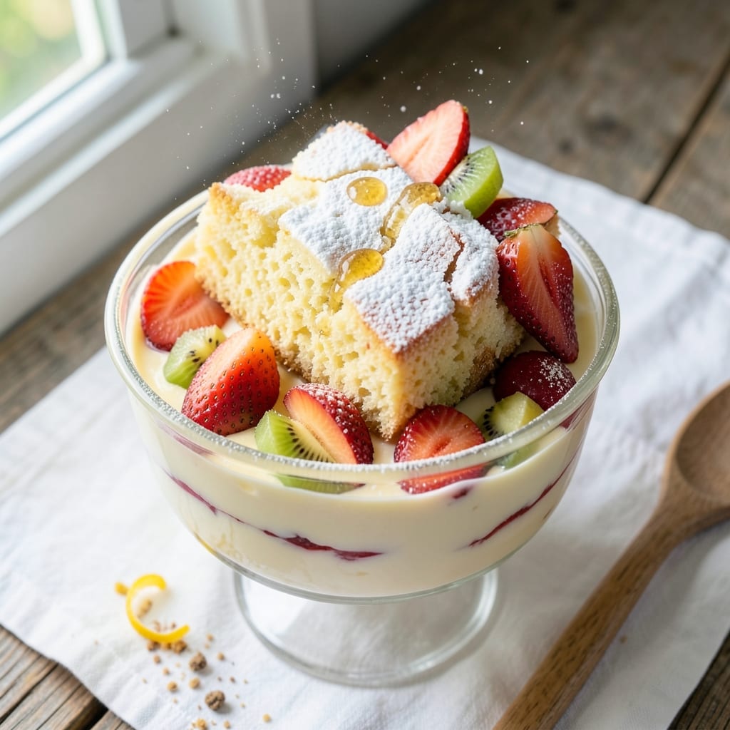 Angel Food Cake Recipe With Pudding And Fruit: Light-as-Air Layers With Bursting Citrus Pudding