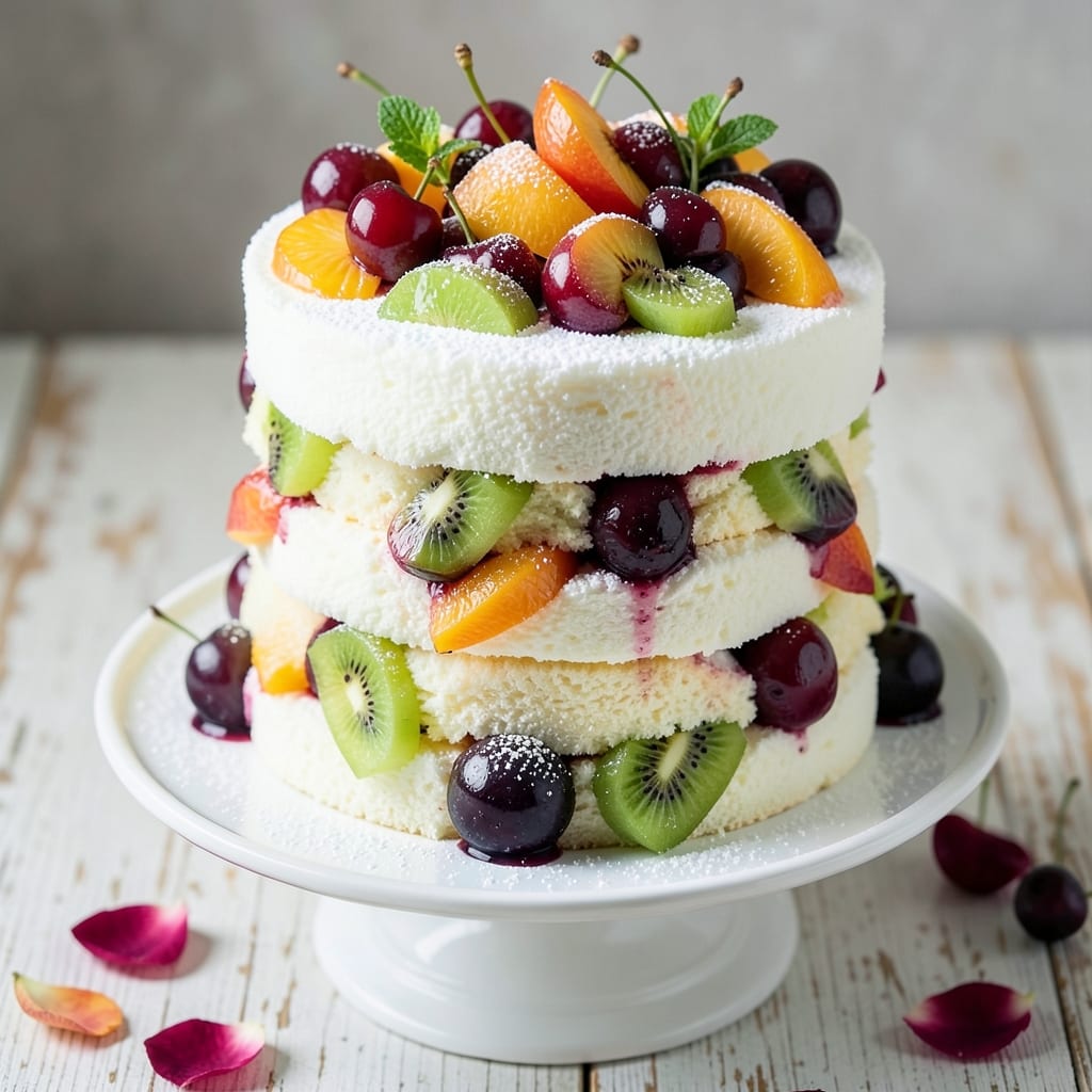Angel Food Cake and Canned Fruit Recipe: Fluffy Clouds and Sweet Preserved Bites