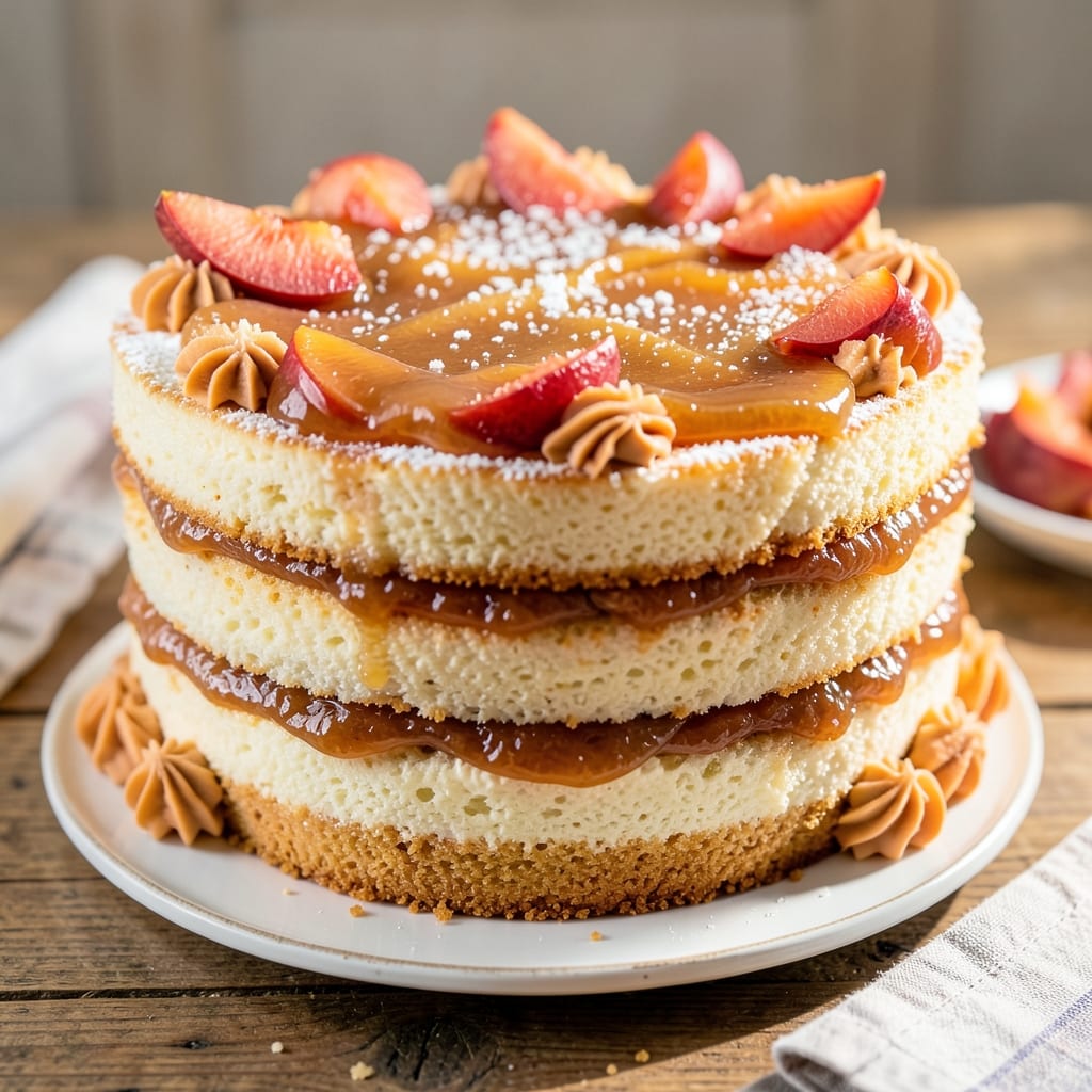 Apricot Layer Cake Recipe: Jammy Fruit Filling Between Fluffy Vanilla Layers