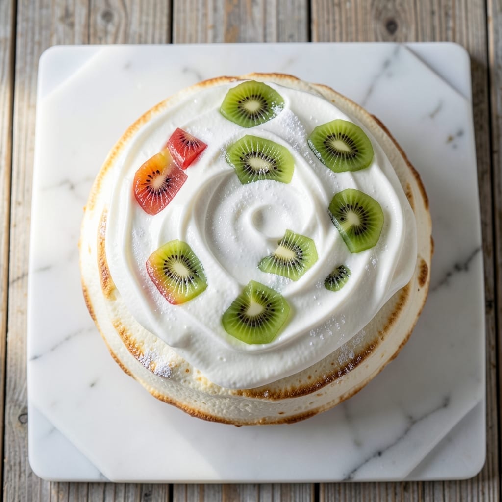 Australian Pavlova Cake Recipe: Crispy Meringue Shell With Lush Kiwi Cream Center