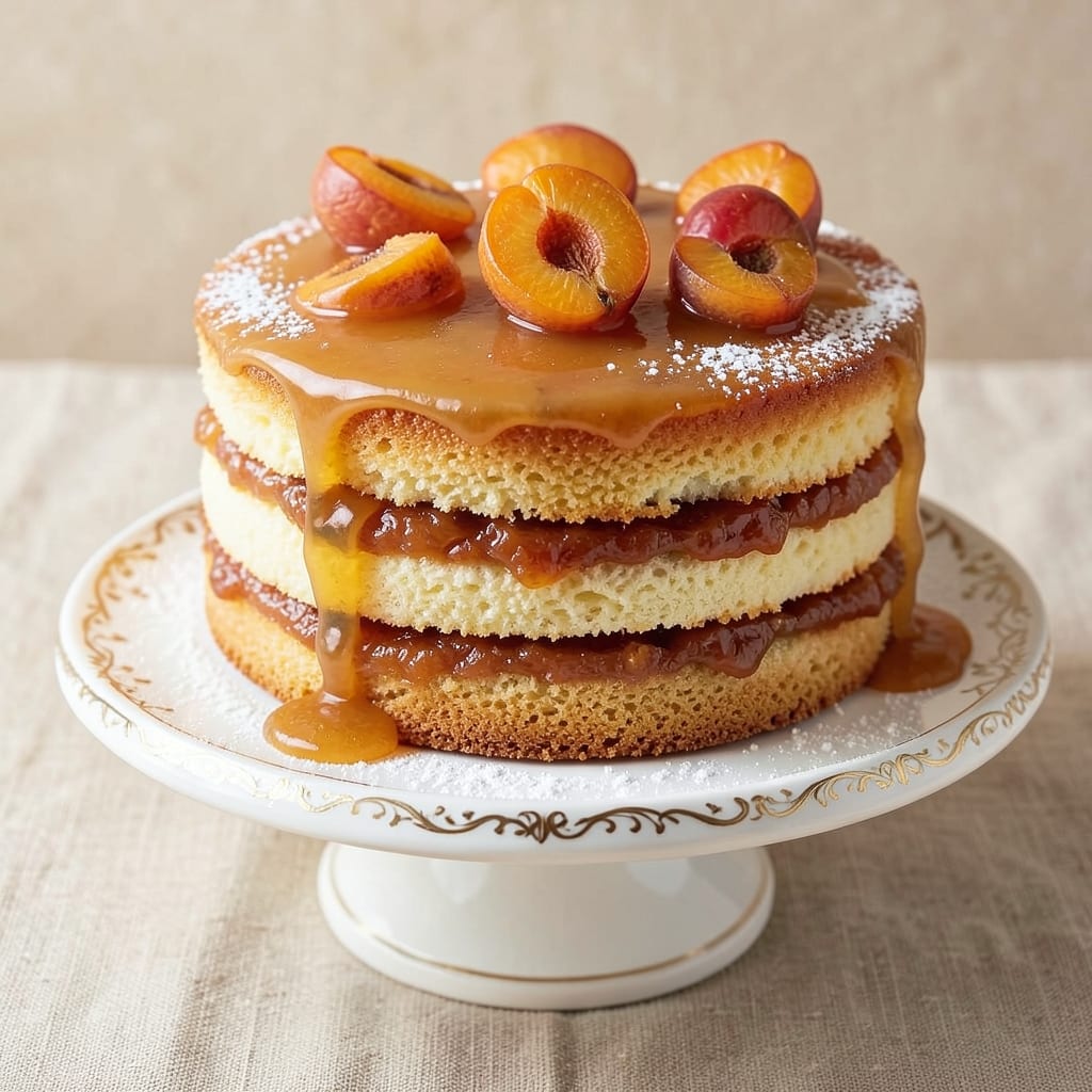 Apricot Jam Cake Recipe: Buttery Layers with Fruity Swirls and Crunchy Top