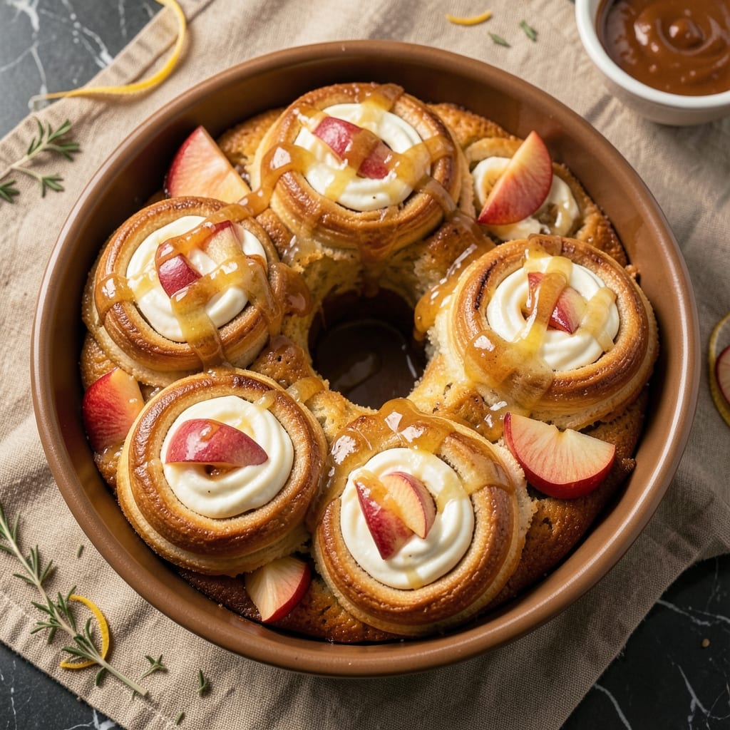 Apple Cheesecake Buns Recipe: Spiced Apple Filling Meets Crumbly Cheesecake Swirls