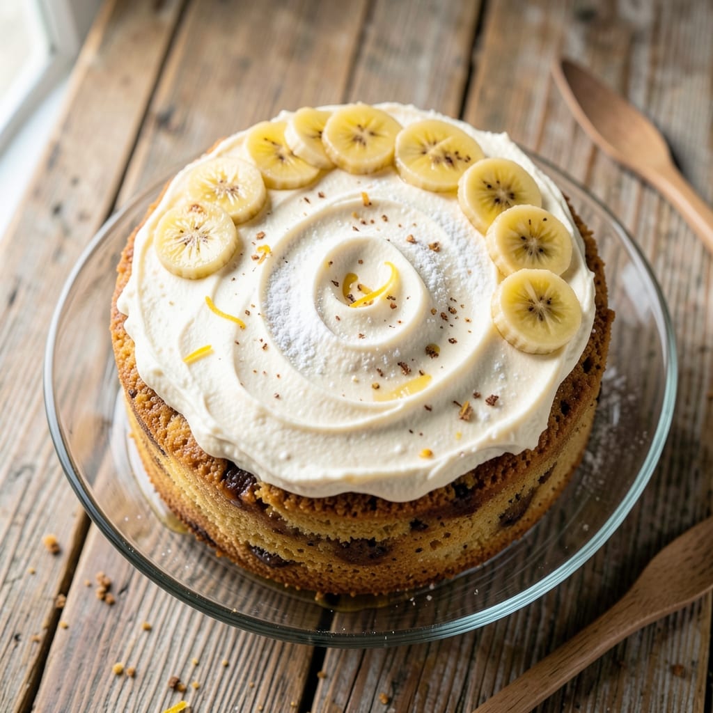 Banana Cake With Buttercream Frosting Recipe: Ultra Moist Layers and Rich Vanilla Frosting