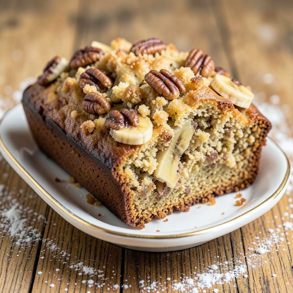 Banana Nut Coffee Cake Recipe: Toasted Walnut Crunch and Caramelized Banana Swirls