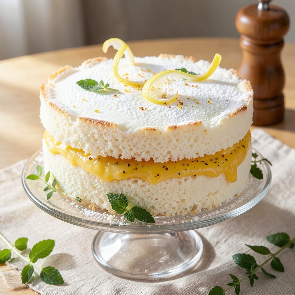 Angel Food Cake With Lemon Filling Recipe: Light-as-Air Layers and Zesty Citrus Kiss