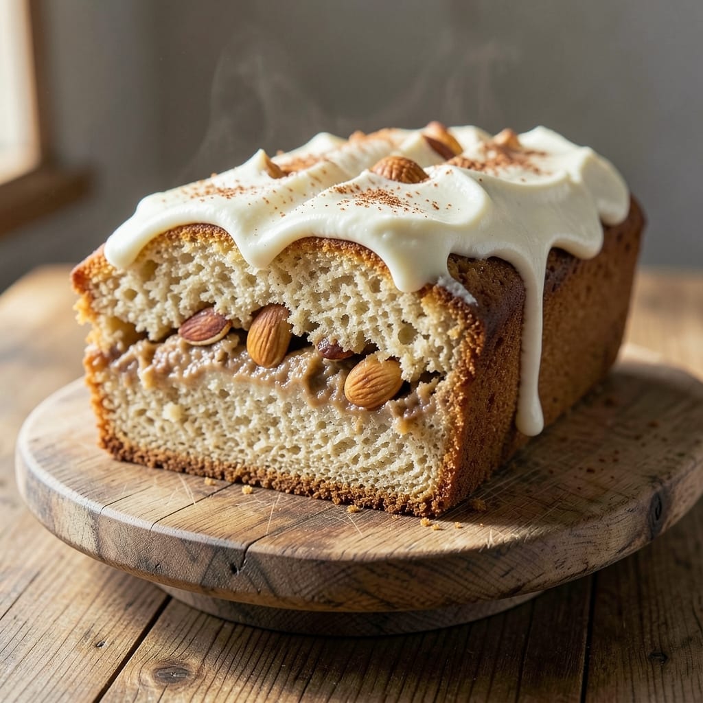 Bakewell Loaf Cake Recipe: Spiced Apple and Almond Swirls With Buttery Streusel Crown