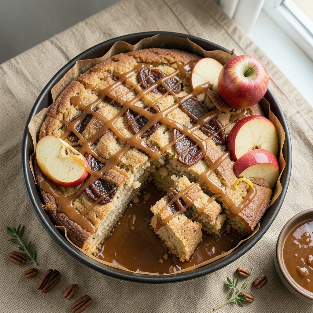 Apple Date Caramel Cake Recipe: Triple-Layered Spice and Sweetness
