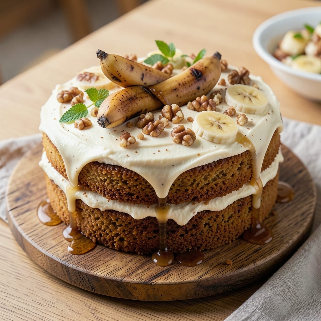 Awesome Banana Cake Recipe: Moist Layers With Walnut-Studded Streusel